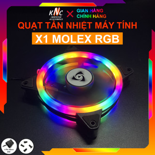 Quạt Tản Nhiêt X1, Fan Led, Fan Case RGB, Cắm Trực Tiếp Cổng Molex 4Pin, Không Cần Hub