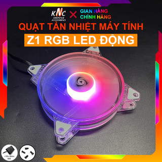Quạt Tản Nhiệt Fan Case Z1 Pro Led RGB Tự Đảo Màu Nhiều Hiệu Ứng Viền Trong Suốt - Không Cần Hub
