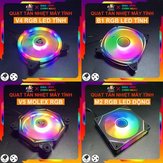 Quạt Tản Nhiệt Fan Case Pro Led RGB Sáng Tâm Và Viền Kích Thước 12cm Chuẩn Cắm Molex 4Pin IDE - Không Cần Hub
