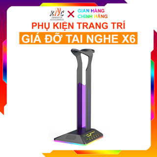 Giá Treo Tai Nghe Gaming Model X6 Tích Hợp Đèn Led RGB Chuyển Màu Có Cổng USB 3.5 Mở Rộng