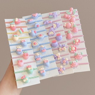 Set 10 Dây Thun Cột Tóc Hàn Quốc Dễ Thương Cho Bé Gái