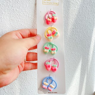 Set 10 Dây Thun Cột Tóc Hàn Quốc Dễ Thương Cho Bé Gái