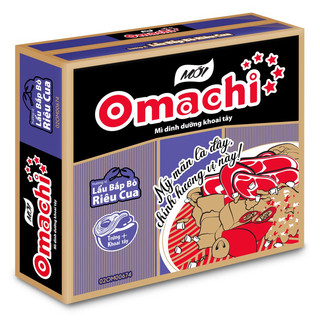 Thùng 30 gói mì omachi lẩu bắp bò riêu cua gói 80g - date 9/2024