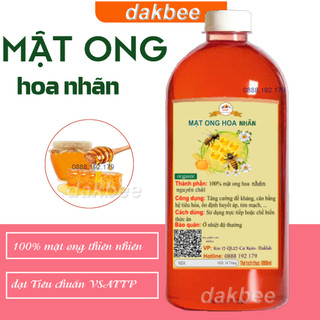1 LÍT Mật ong rừng hoa Nhãn - nguyên chất, tăng cường sức khỏe - longan blossom honey - natural honey - dakbee