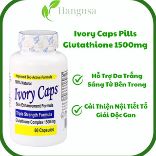 Ivory Caps Pills: Viên uống làm trắng da tự nhiên với Glutathione 1500mg, 60 viên