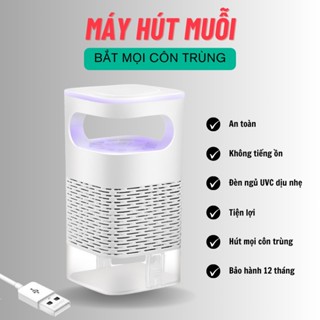 Đèn bắt muỗi thế hệ mới, máy bắt muỗi diệt côn trùng thông minh ( MẦU TRẮNG)