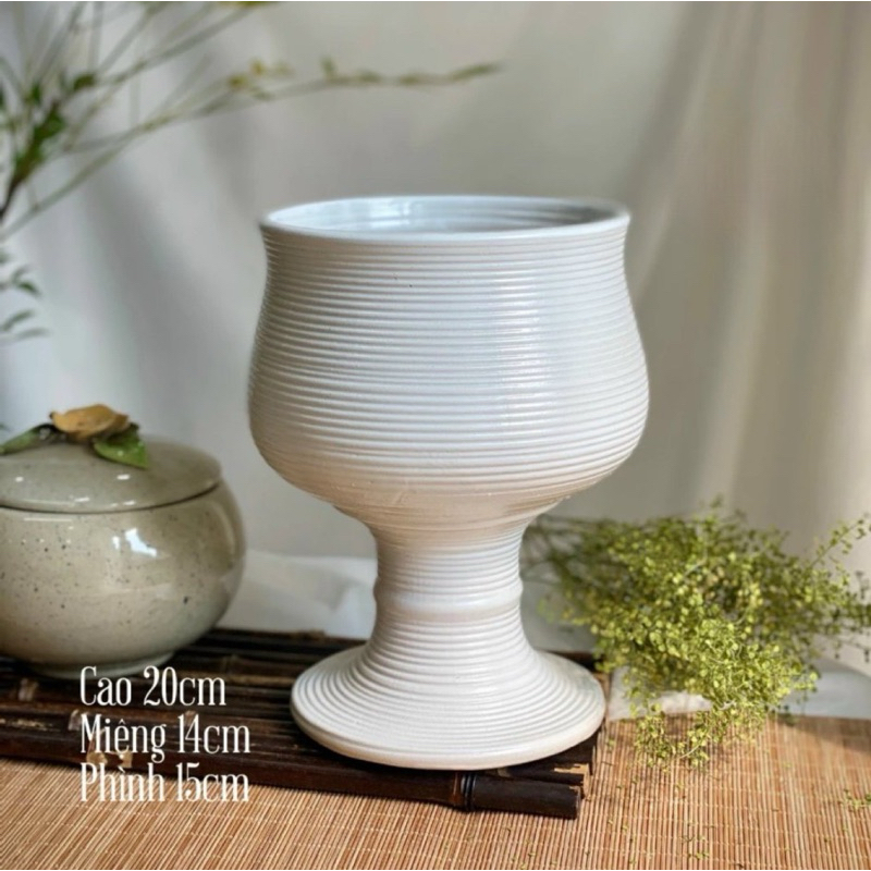 Bình hoa gốm sứ dáng LY