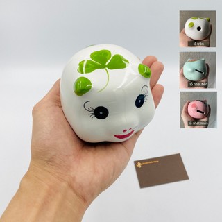 [Lỗ tròn] Heo đất mini đựng nhẫn vàng, lợn đất chất liệu gốm sứ Bát Tràng
