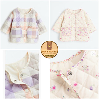 Áo phao siêu nhẹ cho bé gái h&m sz 2/3y