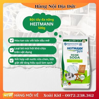 Bột tẩy rửa đa năng SODA HEITMANN 500g, tẩy rửa dụng cụ nhà bếp sạch dầu mỡ, ngâm quần áo, không mùi, an toàn của Đức