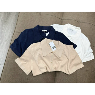 Áo len Z/R cổ polo mongtaghi nữ