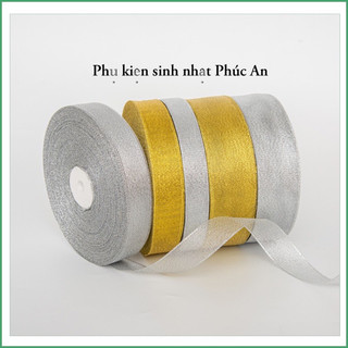 Ruy băng kim tuyến trang trí tiệc sinh nhật, trang trí bánh kem