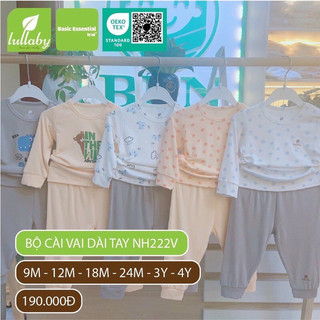 Lullaby - Bộ cộc tay, dài tay cài vai chất cotton cho bé từ 6m đến 4y