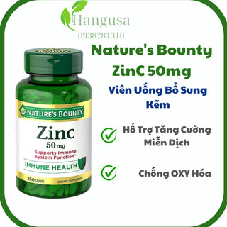 Date 2025- Viên Uống Bổ Sung Kẽm ZinC 50mg Nature's Bounty 400 viên Chuẩn Mỹ