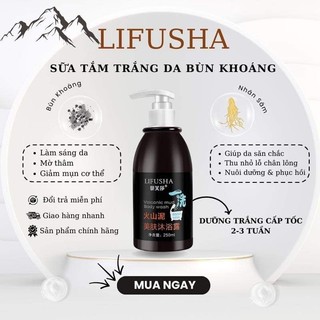 Sữa tắm bùn trắng da lifusha giúp làm trắng da nuôi dưỡng phục hồi da