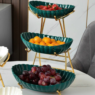 Kệ bánh 3 tầng,Khay đựng bánh kẹo, hoa quả trang trí tiệc cưới, sinh nhật, khai trương sang trọng