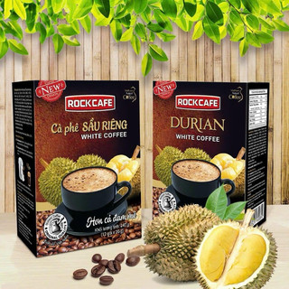 1 hộp cà phê sầu riêng mẫu mới_ rockcafe 240gr_12 gói 20g