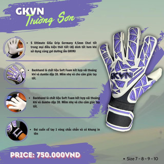 Găng tay thủ môn chính hãng gkvn trường sơn - mút dày, dính bóng