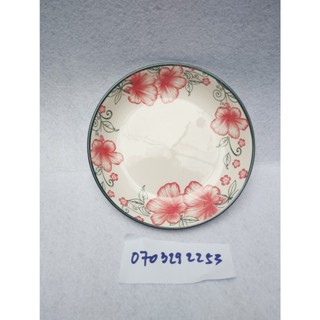 Dĩa sứ tròn hoa văn 16cm x 3cm ,dĩa lót chén trắng 15cm