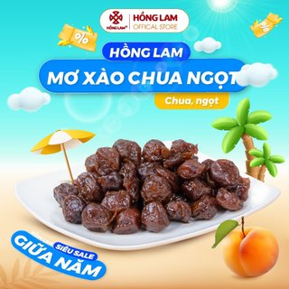 Ô mai mơ xào chua ngọt Hồng Lam, dạng gói . Hương vị chua, ngọt