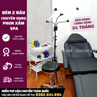 Bộ đèn 2 râu cao cấp chuyên dụng livestream, chụp ảnh, phun xăm, spa chuyên nghiệp - bảo hành 24 tháng