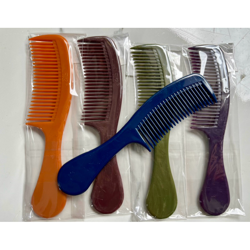💋💋Combo 5 Cây Lược Cán NÂU BÓNG, NHIỀU MÀU, Siêu Chắc (Dài 16cm)