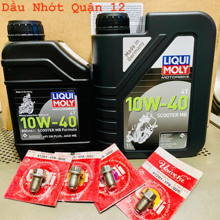 Nhớt Xe Tay Ga Liqui Moly MOTORBIKE 4T 10W-40 SCOOTER MB - 20832 Tặng Ốc Nhớt Nam Châm Mũ 12