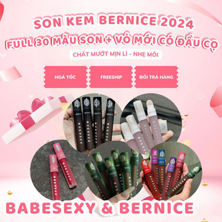 [ NEW ] Son Kem Bernice Phiên Bản Mới Nhất 2023- Chất Son Siêu Mịn Lì - Full 29 màu son + 4 màu vỏ mới - Có kèm cọ môi