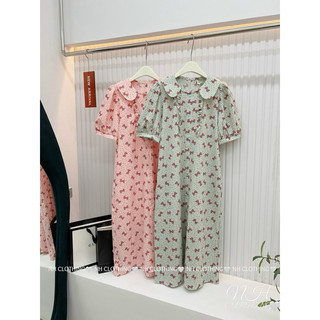 Váy kẻ nơ cổ sne sm