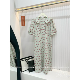 Váy kẻ nơ cổ sne sm