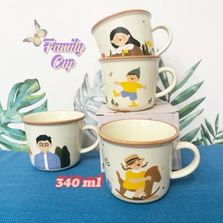 Ly sứ cốc sứ gia đình - dung tích 340ml kèm hộp - ly sứ quà tặng - vy an group