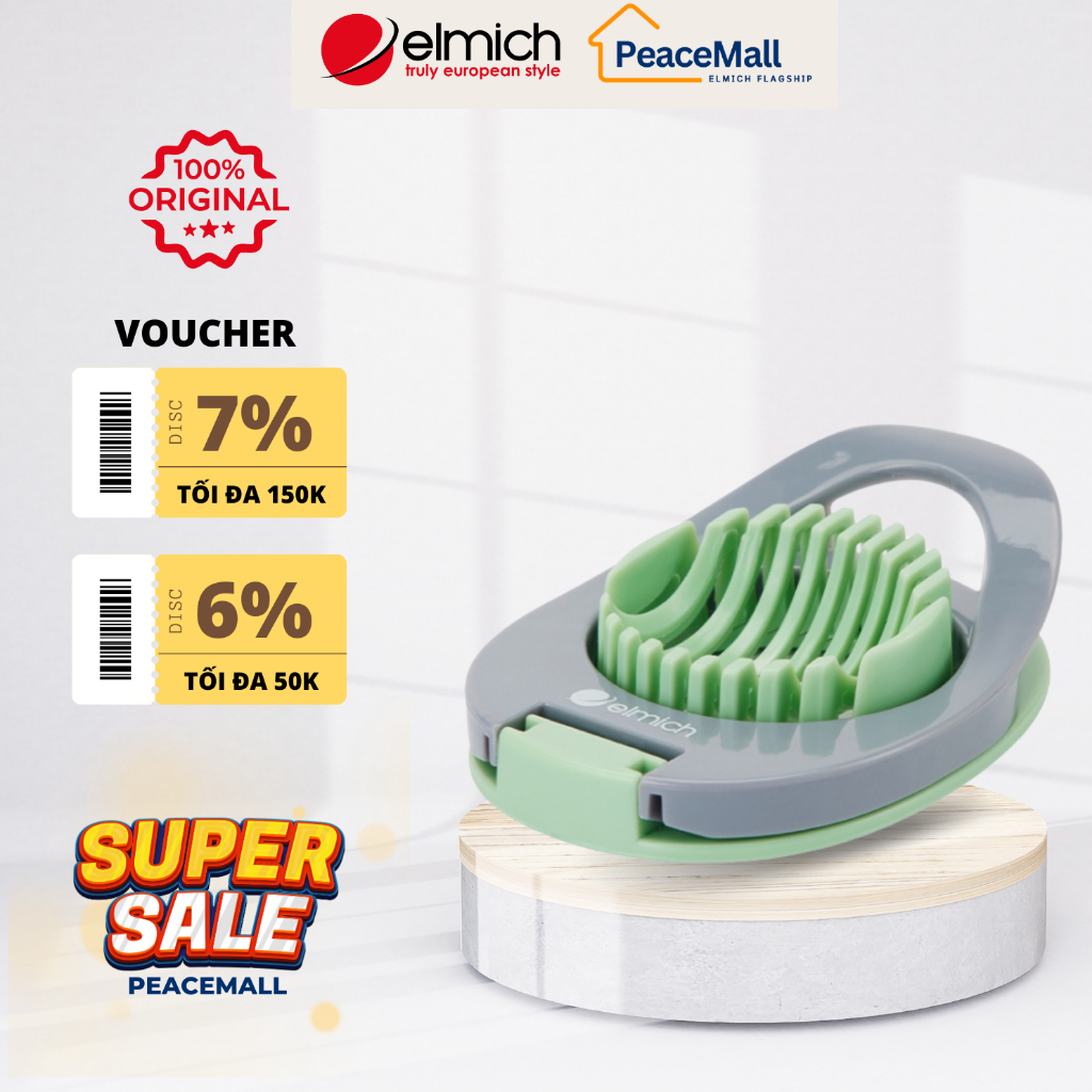 Dụng cụ cắt trứng Elmich EL8417, lưỡi dao bằng inox, thiết kế nhỏ gọn, hàng chính hãng - PeaceMall
