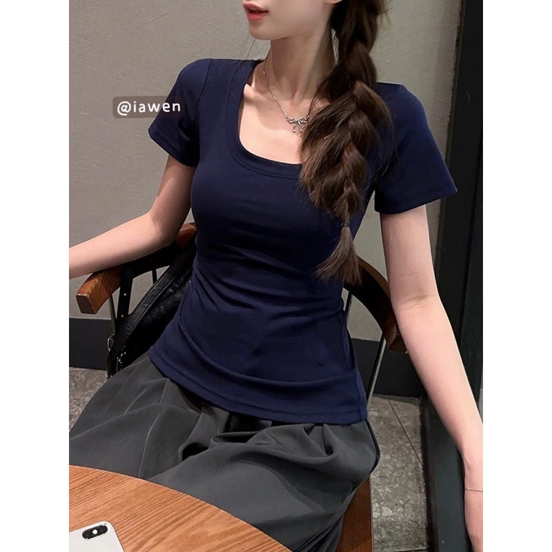 Áo thun trơn form ÔM babytee đủ màu basic, Áo Thun Unisex Cổ Rộng AT88 ( Có bigsize) | BigBuy360 - bigbuy360.vn