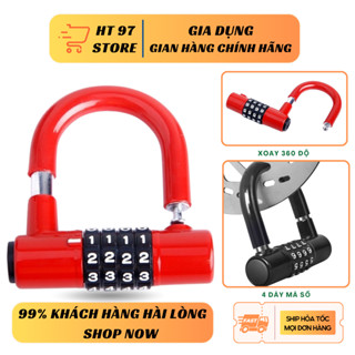 Ổ khoá mã số, Khoá 4 số chữ U loại cao cấp, An toàn chống trộm, Bảo mật cao