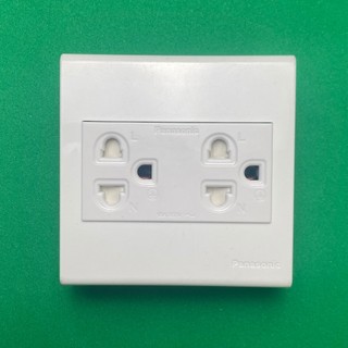  Bộ Ổ Cắm Đôi Ba Chấu Vuông 16A Panasonic - Hàng Ghép Mặt Vuông 7813UE2 