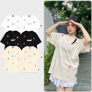 Áo Thun LUCID Local Brand Unisex CANDY and ICE CREAM Nam Nữ Tay Lỡ From Rộng Chất Cotton