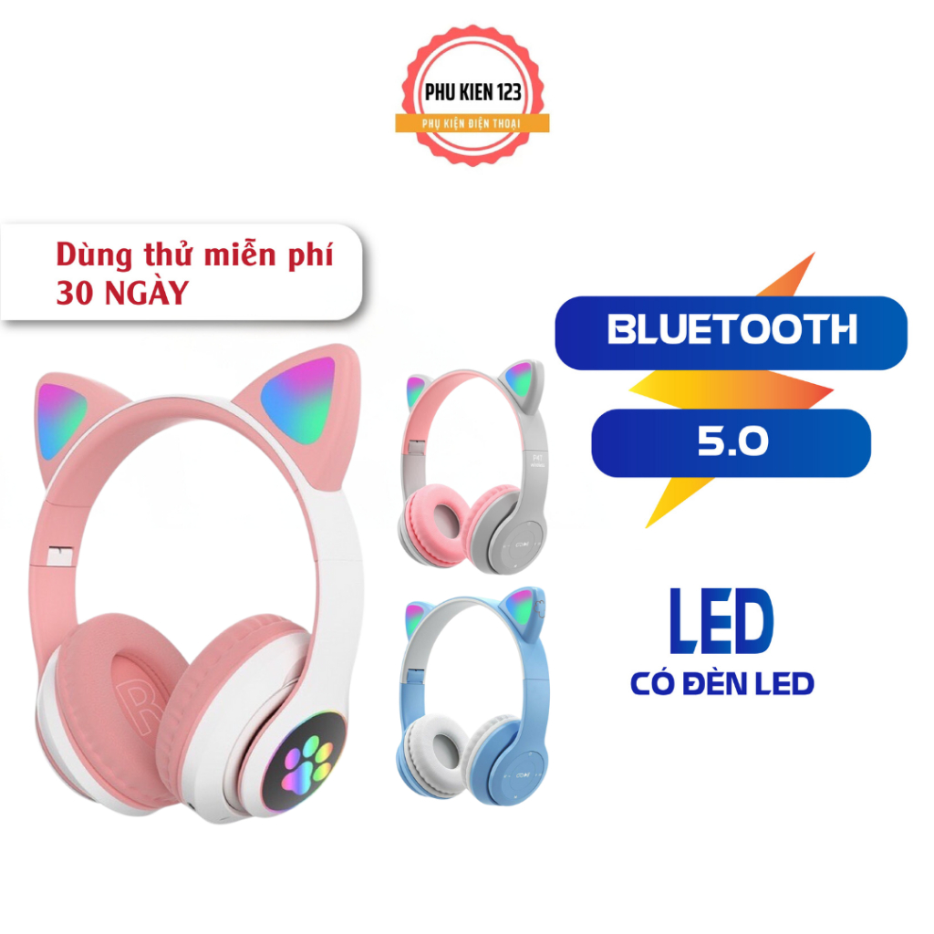 Tai nghe chụp tai không dây bluetooth STN28 màu sắc cute,âm thanh ấm bass mạnh- Phụ Kiện 123