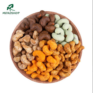 Hạt điều tẩm 5 vị: Tỏi ớt, phô mai, gừng, sô-cô-la và wasabi siêu ngon, dinh dưỡng Mẹ rô 500Gr