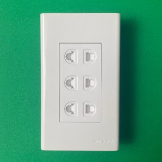 Ổ cắm ba 2 chấu 16a có màn che sino dòng s18cc - hàng ghép s18ccu3