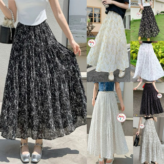 Chân váy hoa ,chấm bi 3 tầng dài xoè các kiểu vintage
