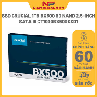 Ssd crucial 1tb bx500 3d nand 2.5-inch sata iii ct1000bx500ssd1