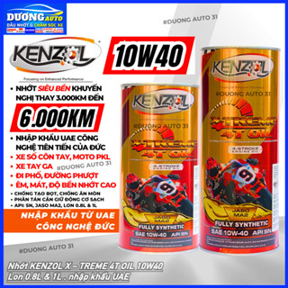 Nhớt xe số/ga KENZOL X–Treme 10w40 1L Fully Synthetic API SN JASO MA2, Nhớt Kenzol 10W40, Nhập khẩu UAE - DƯƠNG AUTO 31