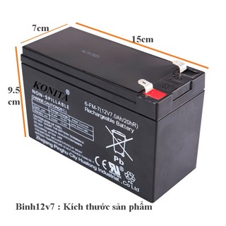 [Giao Hàng Hỏa Tốc] Bình ác quy 12v8, Bình ác quy xe ô tô điện trẻ em, xe máy điện trẻ em -Thương hiệu konita 12v8 .