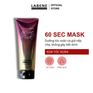 Kem tóc xoăn 60 Sec Mask, dưỡng tóc xoăn hiệu quả, giữ nếp nhẹ và không gây bết dính tóc tuýp 250ml | LABENE
