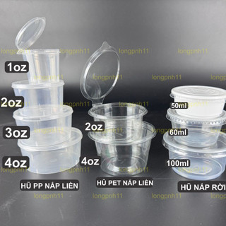 100 Hũ sốt, chén tương nắp liền, Hũ nước sốt, hũ nhựa pp, hũ nhựa pet
