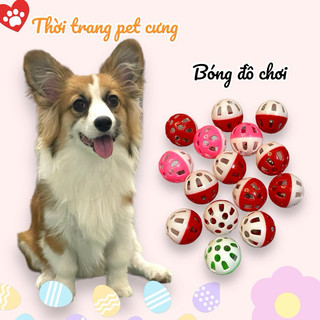 Đồ chơi banh lục lạc cho mèo - banh lục lạc có chuông chơi với mèo