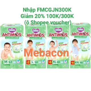 Tã quần Bobby XUA MUỖI ANTIMOS CHANH XẢ M52, L52, XL52, XXL52 mới