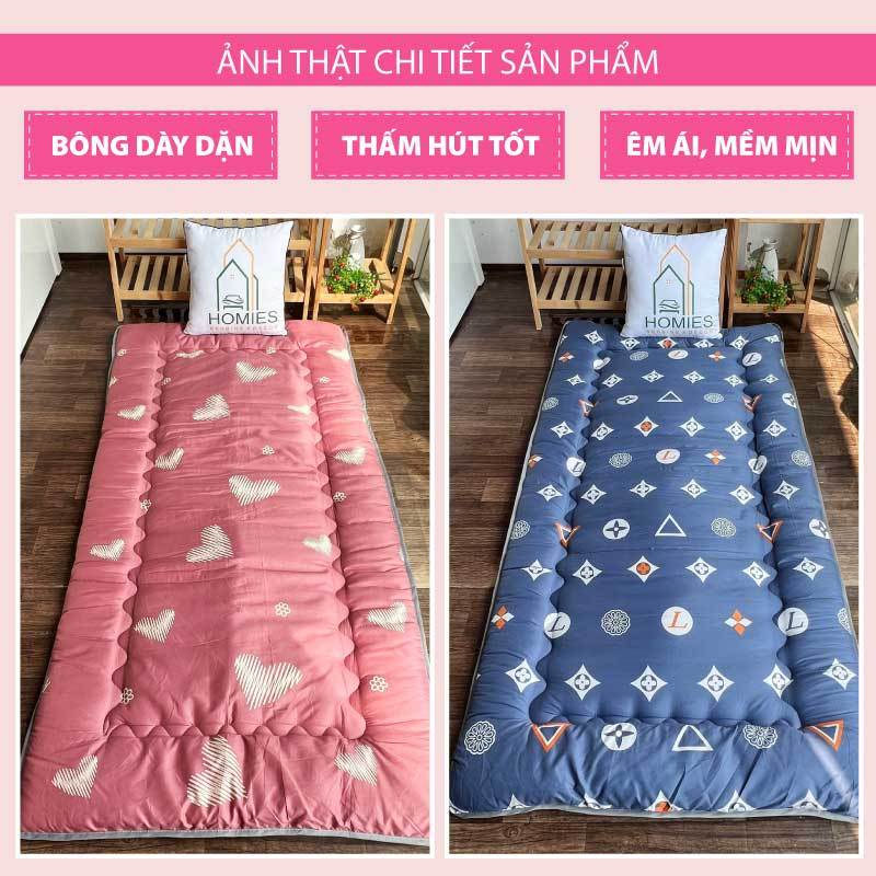 Topper nệm bông xuất Nhật HOMIES cao cấp , Đệm Topper ngủ trưa văn phòng, Tấm làm mềm đệm cotton mềm mại (Đủ Kích Thước) | BigBuy360 - bigbuy360.vn
