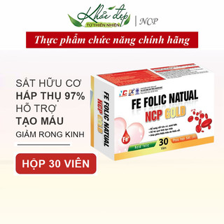 Bổ Máu FE FOLIC NCP GOLD Bổ Sung Sắt, Giảm Thiếu Máu - Hộp 30 Viên