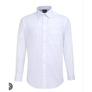 Áo trắng VIỆT TIẾN tay dài lai bầu ,vải, các loại vải  from regular